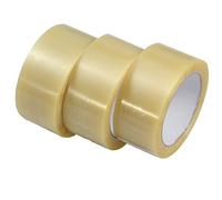 Triplast 48 mm x 66 m Heavy Duty Vinyl PVC Parcel Packing Tape - Clear (Pack of 3)