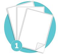 Triplast 50 x Multipurpose A4 Label Sheets - 1 Label per Sheet (200 x 289mm Each) - Easy-Peel White Stickers for Inkjet & Laser Printer - Ideal for Shipping, Addressing, Filing, Crafts & DIY Use