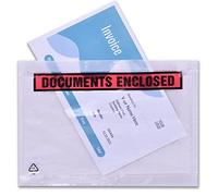 Triplast 500 x A5 Printed Document Enclosed Wallet (225 x 165 mm) | Peel & Seal Clear Plastic Envelopes/Sleeves/Pockets/Wallets | Attach Invoices, Packing Lists & Delivery Notes to Parcels