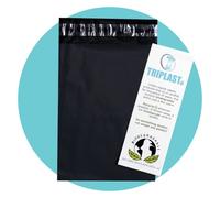 Triplast 500 x Biodegradable Mailing Bags (Size: 10x14 / 25x35cm; Colour: Black) | Self Sealing Eco Friendly Poly Mailers | Packaging, Postal, Parcel Bags for Posting Clothes, Books, & More