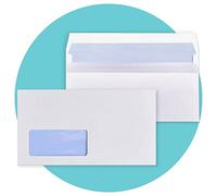 Triplast 500 x DL Window Self Seal Security Envelopes (Size: 110x220mm) | Address Window, Self Sealing & Printer Safe Mailing Paper Envelopes | Ideal for Everyday Home, Office & Commercial Use