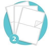 Triplast 500 x Multipurpose A4 Label Sheets - 2 Labels per Sheet (200 x 144mm Each) - Easy-Peel White Stickers for Inkjet & Laser Printer - Ideal for Shipping, Addressing, Filing, Crafts & DIY Use