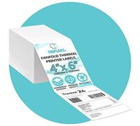 Triplast 500 x White Fanfold Thermal Printer Labels (4x6 inch / 102x152mm) - for Printing All Courier Shipping Labels - Compatible with Thermal Transfer & Direct Thermal Printers