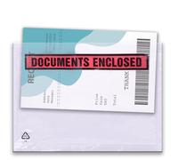 Triplast A6 Document Enclosed Wallets Printed Clear Pack of 1000