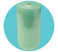 Triplast Biodegradable Green Bubble Wrap Roll, 1000mm x 50m, Extra Wide Small Bubble Cushioning for Moving, Packaging and Storage