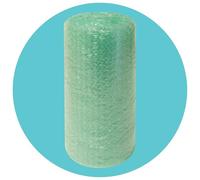 Triplast Biodegradable Green Bubble Wrap Roll, 300mm x 10m, Small Air Bubble Cushioning for Moving, Packaging and Storage