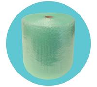 Triplast Biodegradable Green Bubble Wrap Roll, 400mm x 50m, Long Length Small Bubble Cushioning for Moving, Packaging and Storage