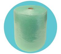 Triplast Biodegradable Green Bubble Wrap Roll, 500mm x 50m, Medium Commercial Small Bubble Cushioning for Moving, Packaging and Storage