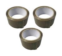 Triplast Brown Packing Tape - 3 Rolls - Packaging Tape Ideal for Boxes, Bubble Wrap and Moving House