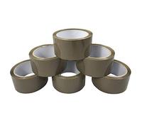 Triplast Brown Packing Tape - 6 Rolls - Packaging Tape Ideal For Boxes, Bubble Wrap And Moving House