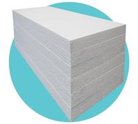 Triplast Expanded Polystyrene Foam Sheets EPS 70 (3 Sheets, 2400 x 1200 x 100mm Each) - BBA Certified Wall & Floor Insulation Board - Box Lining & Packaging Foam Board - White Blocks for DIY Projects