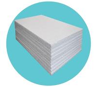 Triplast Expanded Polystyrene Foam Sheets EPS 70 (50 Sheets, 600 x 400 x 10mm Each) - BBA Certified Wall & Floor Insulation Board - Box Lining & Packaging Foam Board - White Blocks for DIY Projects