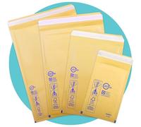 Triplast Gold Bubble Padded Envelopes - Pick Qty & Size: 500 x 2/B (120x215mm) C6 Envelopes - Large Letter Postage Bags with Bubble Wrap Lining and Peel & Seal Strip for Royal Mail Packing & Shipping