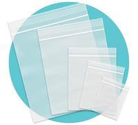 Triplast Grip Seal Clear Plastic Bags - Pick Qty & Size: 1000 x G9 (5x7.5") - Multipurpose Resealable Polythene Pouches - Click & Seal Medium Plastic Bags for Postcards, Cables & Chargers