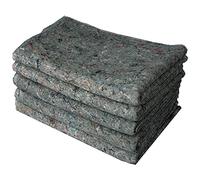 Triplast Pack of 5 x Removal Blankets (150cm x 200cm) | Heavy Duty Wool Mix Fabric Blanket | Ideal for Furniture Protection, Transit Van Use, Moving, Packing & Storage