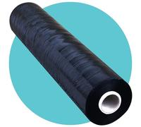 Triplast 1 Roll x 400mm Black Pallet Stretch Wrap | Extra Long Roll, Standard Core, 17mu Thick | Shrink Wrap, Cling Film, Plastic Wrap | Packaging for Removals, Industrial & Warehouse Use