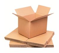 Triplast Single Wall Cardboard Boxes 7x5x5" Brown Pack of 10