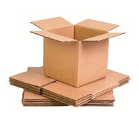 Triplast Single Wall Cardboard Boxes L10.1 x W10.1 x H10.1 cm, Brown, Pack of 25
