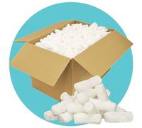 Triplast White ECO Packing Peanuts (1.5 Cubic Ft) - Corn Starch Based, Compostable, Biodegradable & Water-Soluble - Use as Loose Fill, Void Fill, Packing Chips & Packaging Filler for Shipping