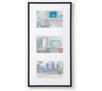 Triple 6x4 inch Walther New Lifestyle Photo Frame Black - 18x9 inch