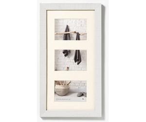 Triple 7x5 inch White Walther Home Wooden Picture Frame - 20x10 inch
