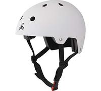 Triple 8 Brainsaver Helmet with EPS (Rubber White, Small/Medium)