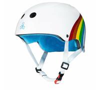 Triple 8 Sweatsaver Cert White Helmet Rainbow Sparkle