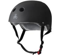 Triple 8 The Certified Sweatsaver Skateboarding Helmet, Black Rubber, x-large / xx-large