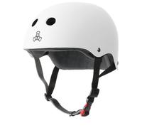 Triple 8 The Certified Sweatsaver Skateboarding Helmet, White Rubber, X-Large