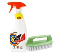 Triple Acting Fabric & Clothes Stain Remover Spray 500ml with Stain Remover Brush | Effective on Tough Stains | Colour Run Remover for Fabrics | Sweat & Oil Stain Remover Clothes | Dry Cleaning Spray