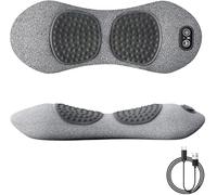 Triple Action Back Massager with Traction - Percussion Vibration & Adjustable Heat Therapy for Home Pain Management(Gray)