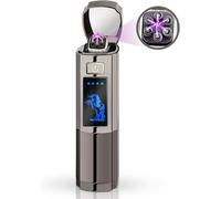 Triple Arc Plasma Lighter - Windproof Flameless Electric Lighter Rechargeable with LED Battery Indicator - Survival Lighter for Camping, Hiking, Outdoor Adventures