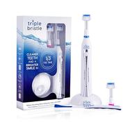 TRIPLE BRISTLE Sonic Rechargeable Toothbrush - Unique Pefectly Angled Triple Headed Electric Toothbrush (31,000 VPM) | Brushes AT Perfect 45 Degree Angle