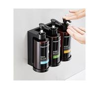 (triple brown) Hotel 300ml Wall Mount Shampoo Conditioner And Shower Shampoo Bottle Dispenser With Key Lock