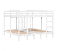 Triple Bunk Bed Frame Kids Bed Base Mattress Foundation Solid Wood Pine vidaXL