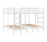 Triple Bunk Bed Frame Kids Bed Base Mattress Foundation Solid Wood Pine vidaXL