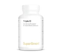 Triple C - Helps Reduce Physical & Mental Fatigue - Vegan - SuperSmart | Three Synergistic Forms of Vitamin C (Ascorbic Acid, Calcium Ascorbate & Ascorbyl Palmitate)