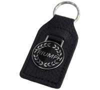 Triple-C Triumph Laurel Leather and Enamel Key Ring Key Fob Black