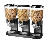 Triple Cereal Dispenser - Polystyrene Wall Mounted Cereal Dispenser For Cornflakes | 44 Cm Food Dispensers | Fresh, Practical, Easy To Measure For Cereals, Nuts, Sweets