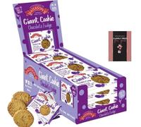 Triple Chocolate Giant Cookies 18 x 60g - Bulk Buy Individually Wrapped Biscuits for Office, Hotel, School, Coffee Shop, Vending, Grab & Go Snack, No Palm Oil, Catering Treats (Chocolate Fudge)