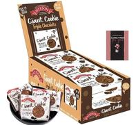 Triple Chocolate Giant Cookies 18 x 60g - Bulk Buy Individually Wrapped Biscuits for Office, Hotel, School, Coffee Shop, Vending, Grab & Go Snack, No Palm Oil, Catering Treats (Triple Chocolate)
