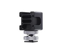 Triple Cold Shoe Bracket Alloy Metal Camera Cold Shoe Mount Adapter 3 Triple Cold Shoe Mount Extension Bracket for Microphone, Monitor, Fill Light