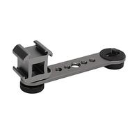 Triple Cold Shoe Mount Converter Bracket, Aluminum Alloy Microphone Stand Adapter For LED Light, Microphone, 122 X 42mm Fold Up Size with 1/4in & 3/8in Screw Holes, Portable