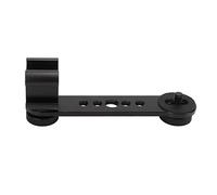 Triple Cold Shoe Mount Plate Aluminum Alloy Microphone Stand Adapter Bracket for Photography Vlogging Live Streaming 122 x 42mm (Black)