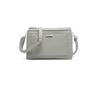Triple Compartments Top Zipped Cross Body Bag JFY Light Grey One Size