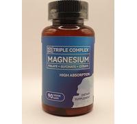 Triple Complex Magnesium Malate, Glycinate and Citrate, High Absorption, Non-GMO, 90 Veggie Caps