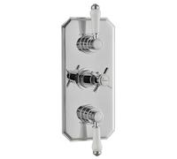 Triple Concealed Thermostatic Shower Valve Traditional Handle (2 Way)