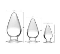 Triple Cones Anal Plug Set of 3 - Clear