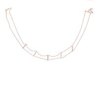 Triple Dainty Delicate Chain Micro Pave Girls' Necklace - Silver