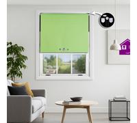 Triple Diamond Eyelet Blackout Roller Blind With Metal Fittings Free Alteration By Furnished - Lime (W)150Cm X (L)210Cm